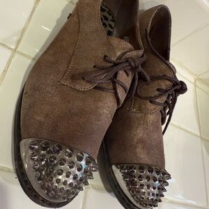 Dollhouse Brown Shoes with Leopard Print Insole